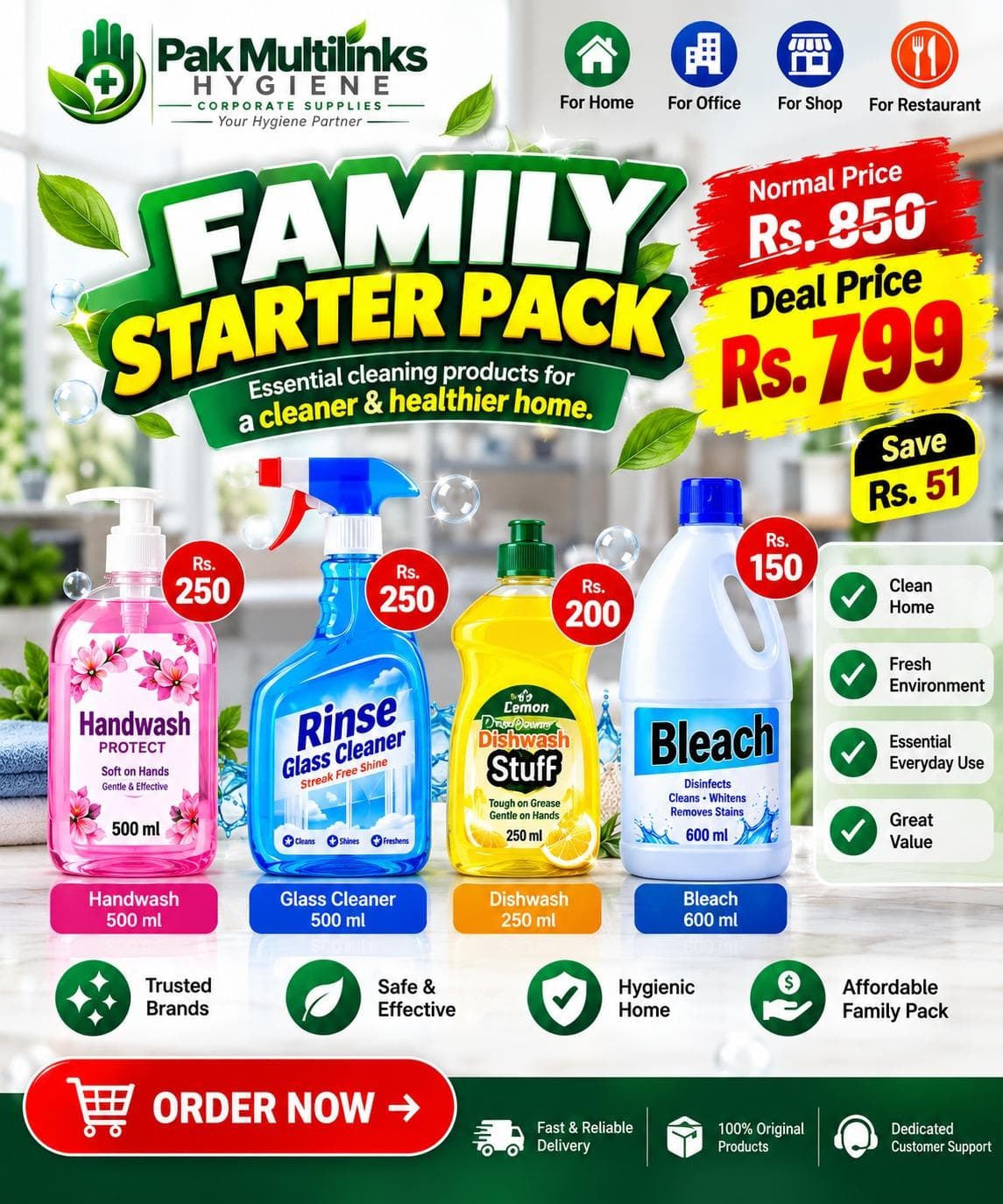 Family Starter Pack - essential cleaning products deal