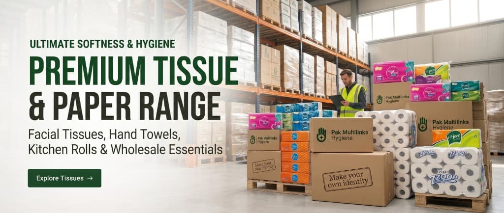 Pak Multilinks Premium Tissue & Paper Range - Facial Tissues, Hand Towels, Kitchen Rolls & Wholesale Essentials