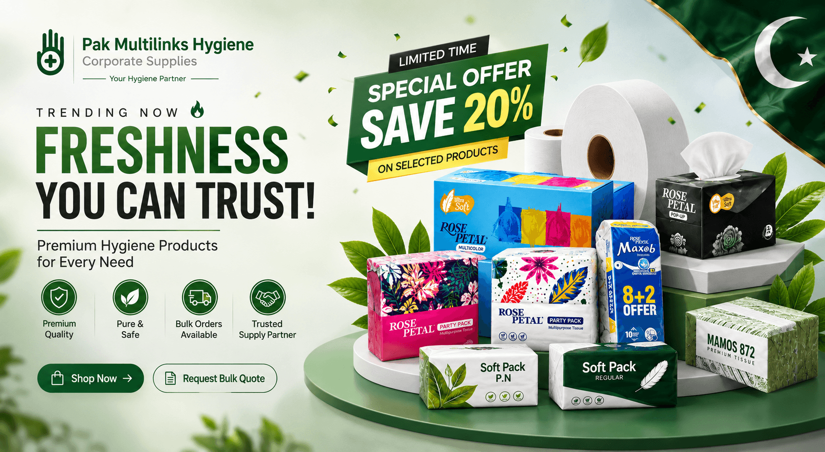Pak Multilinks special offer on selected hygiene products