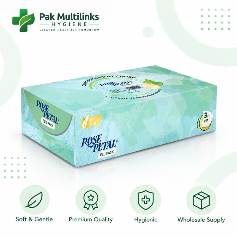 Rose Petal Flu Pack Tissues
