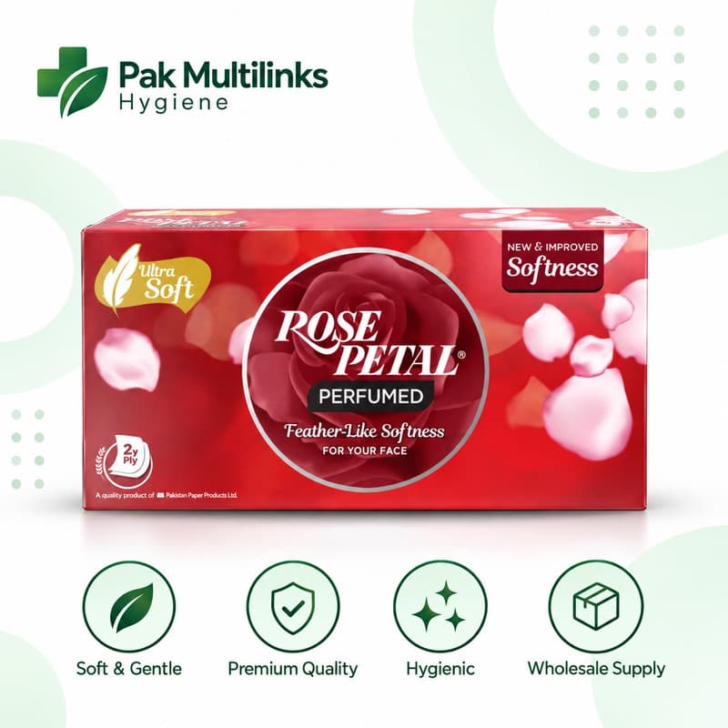 Rose Petal Perfumed Tissues Red