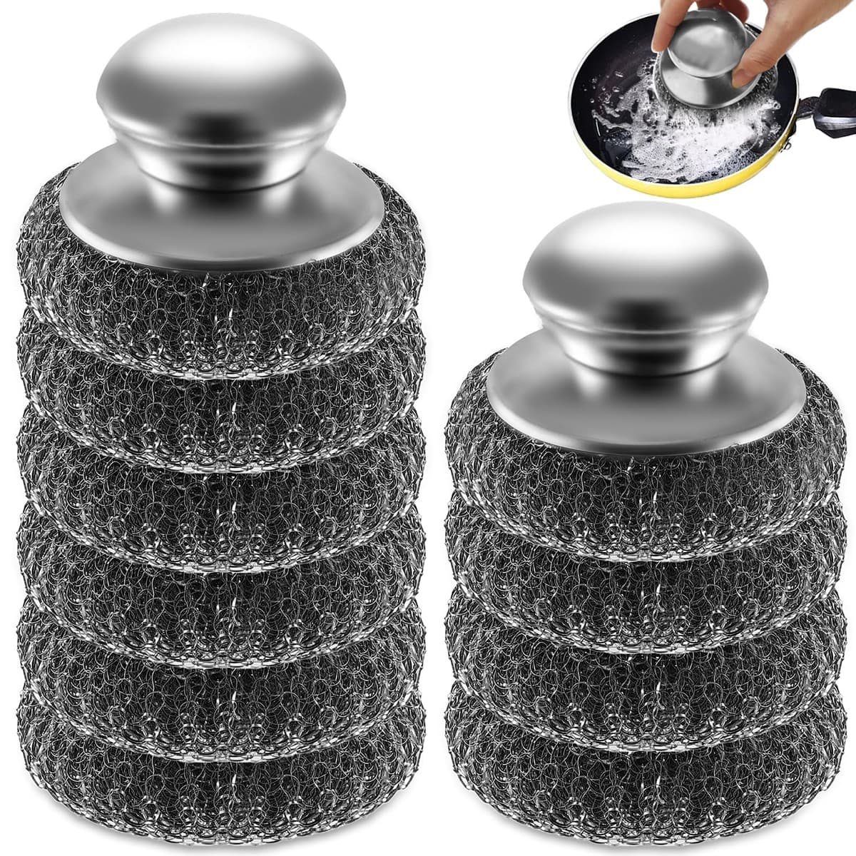Steel Wool Scrubbers 12 Pack