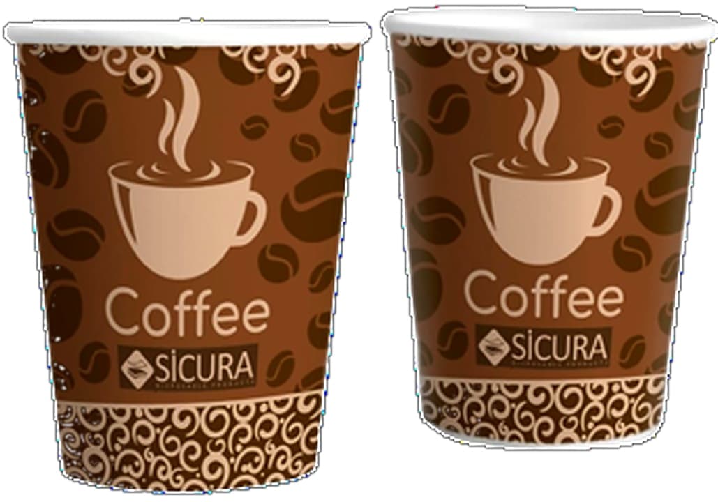 SICURA Disposable Paper Glass Card 230gsm (+/-5%) 8 Ounce (240ml*) 1000/Glass per Carton