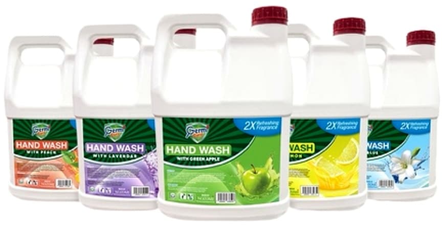 GERMI CURE Hand Wash Liquid 5-Liter Can 5-Different Fragrances 04/Can per Carton