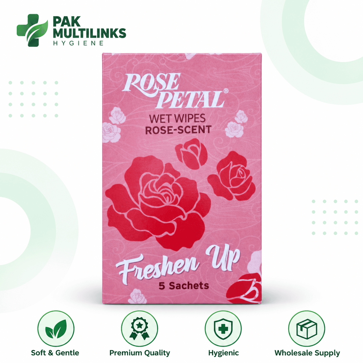 Rose Petal Wet Wipes Rose-Scent – buy online in Pakistan at best price