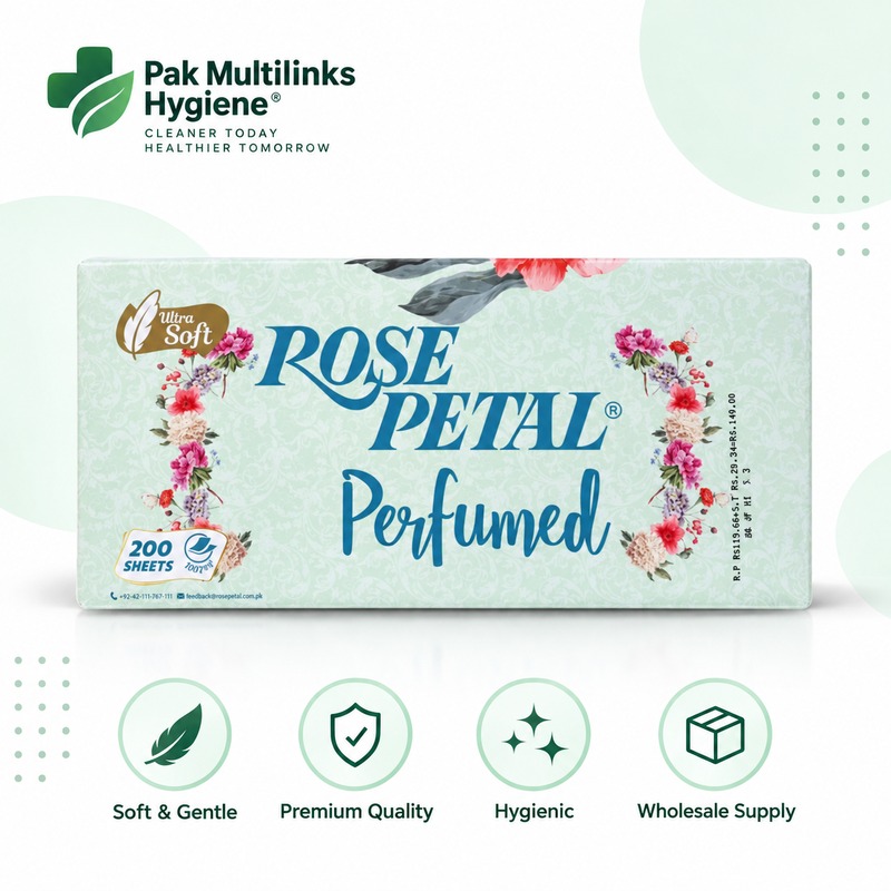 Rose Petal Perfumed Tissues 200 Sheets