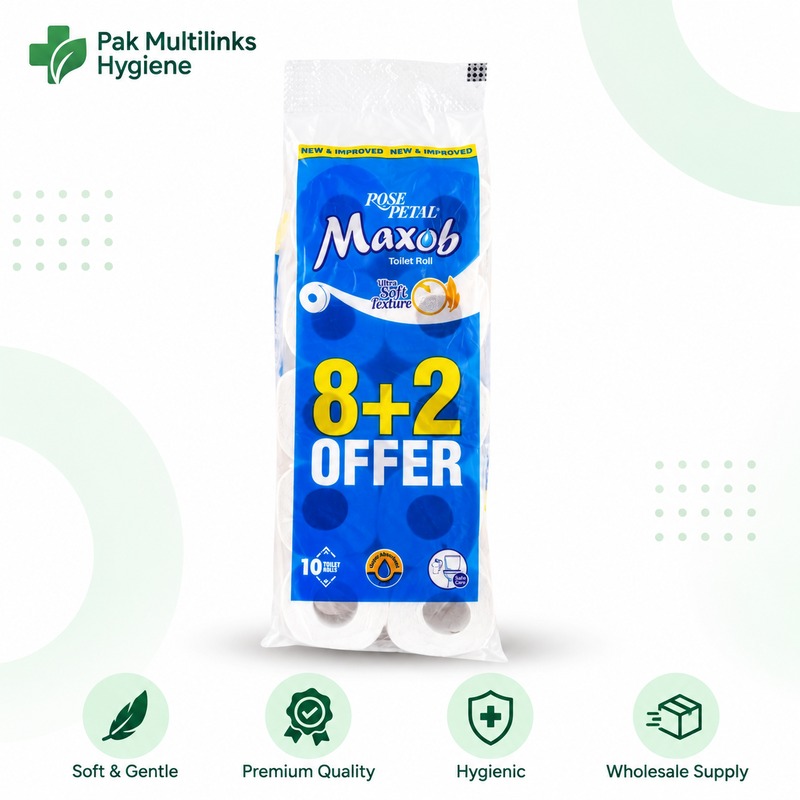 Rose Petal Maxob Toilet Roll 8+2 Offer